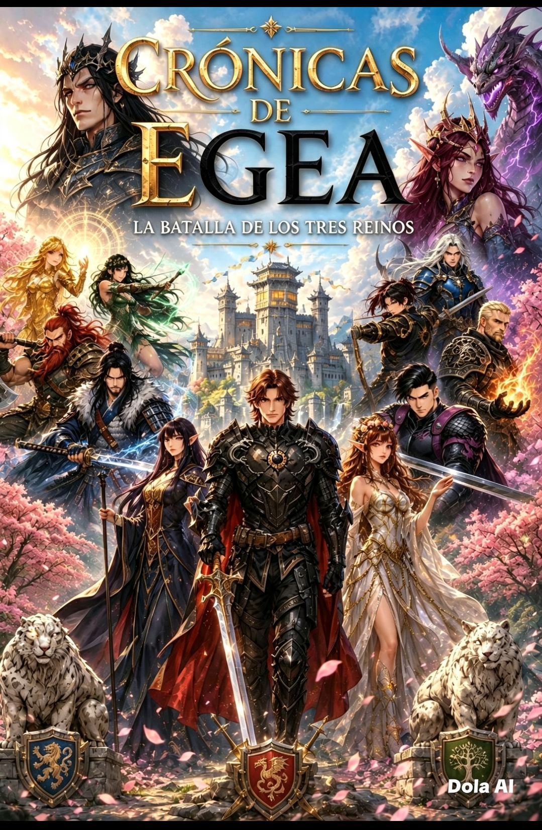 Las crónicas de Egea.(La batalla de los tres reinos) Cover
