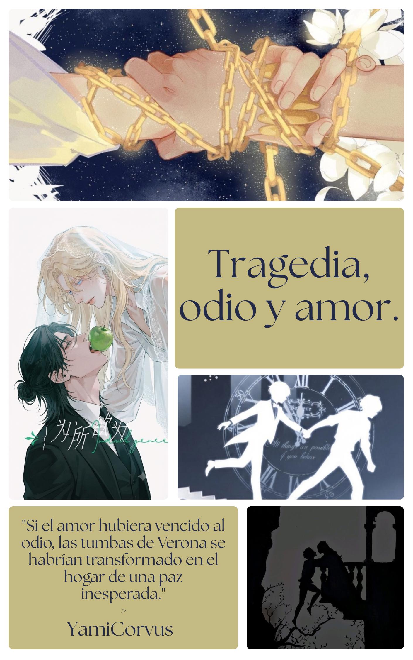Tragedia, amor y odio. Cover